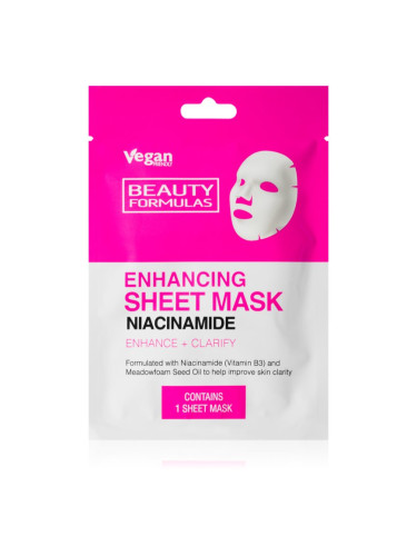 Beauty Formulas Niacinamide подхранваща платнена маска 1 бр.