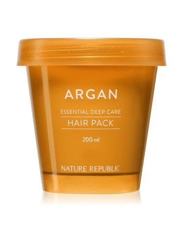 NATURE REPUBLIC Argan Essential Deep Care Hair Pack хидратираща и подхранваща маска за увредена коса 200 мл.