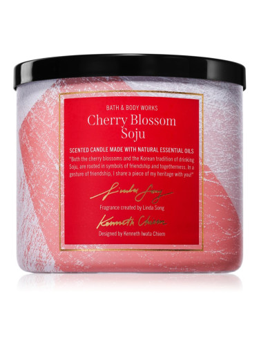 Bath & Body Works Cherry Blossom Soju ароматна свещ 411 гр.