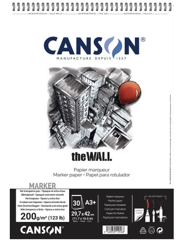 Canson Sp The Wall 43,7 x 29,7 cm 200 g White Скицник