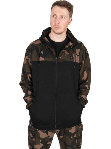 Fox Fishing Суитчер LW Black/Camo Split Zip Hoody - S