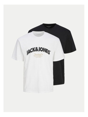 Jack&Jones Комплект 2 тишъртки Bronx 12271571 Черен Relaxed Fit