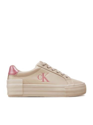 Calvin Klein Jeans Сникърси Vulc Flatform YW0YW01613 Екрю