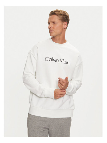 Calvin Klein Суитшърт Hero Logo K10K112956 Бял Comfort Fit