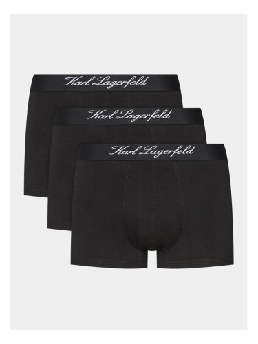 KARL LAGERFELD Комплект 3 чифта боксерки Hotel Karl Trunk Set (3 Pack) 231M2101 Черен