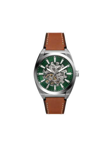 Fossil Часовник Everett Skeleton Automatic ME3261 Зелен