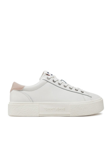 Tommy Jeans Сникърси Tjw Foxing Flatform Sneaker EN0EN02567 Екрю