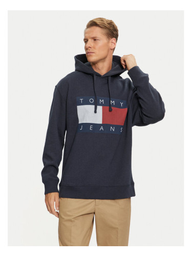 Tommy Jeans Суитшърт DM0DM20591 Тъмносин Relaxed Fit