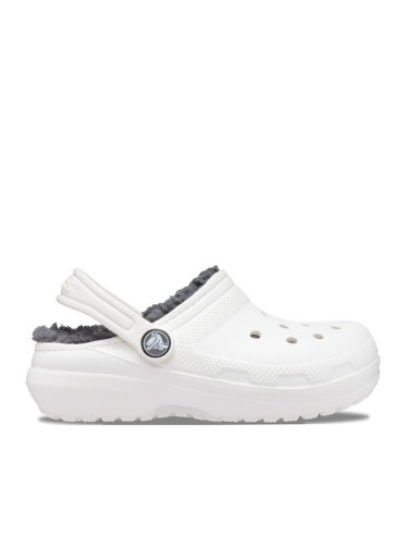 Crocs Чехли Classic Lined Clog Kids 207010 Бял