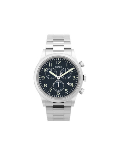 Timex Часовник Waterbury Traditional Chronograph TW2W48200 Сребрист