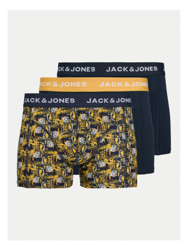 Jack&Jones Комплект 3 чифта боксерки 12259093 Тъмносин