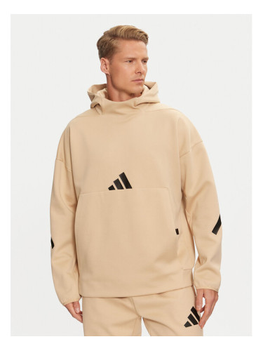 adidas Суитшърт Z.N.E. JJ4894 Бежов Loose Fit