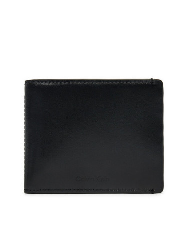 Calvin Klein Малък мъжки портфейл Ck Glow Bifold 5Cc W/Coin K50K512489 Черен