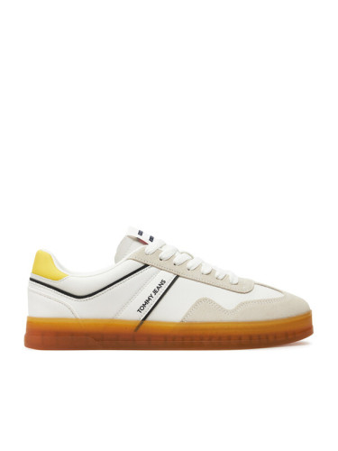 Tommy Jeans Сникърси Tjm Leather Retro Cupsole EM0EM01414 Екрю