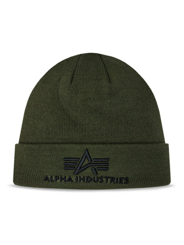 Alpha Industries Шапка 3D Beanie 168910 Зелен