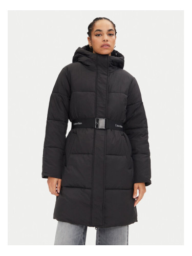 Calvin Klein Jeans Зимно палто J20J224122 Черен Relaxed Fit