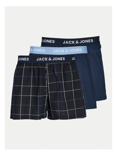 Jack&Jones Комплект 3 чифта боксерки Jackson 12263654 Тъмносин