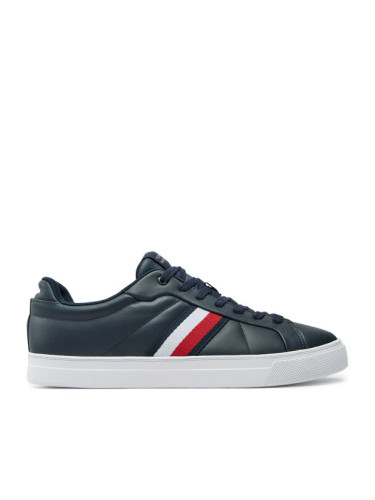 Tommy Hilfiger Сникърси Icon Court Lth Stripes FM0FM05163 Тъмносин