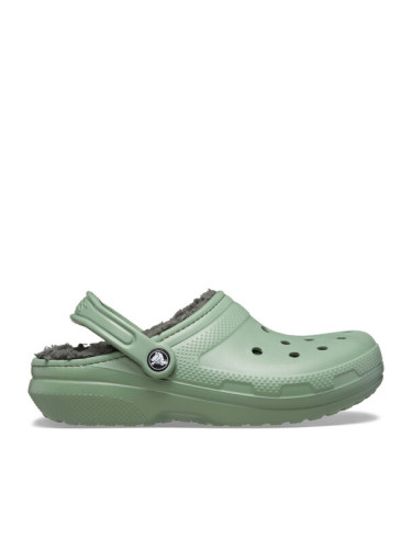 Crocs Чехли Classic Lined Clog 203591 Зелен