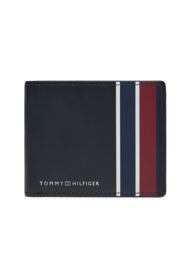 Tommy Hilfiger Малък мъжки портфейл Th Corp Mini Cc AM0AM12779 Тъмносин