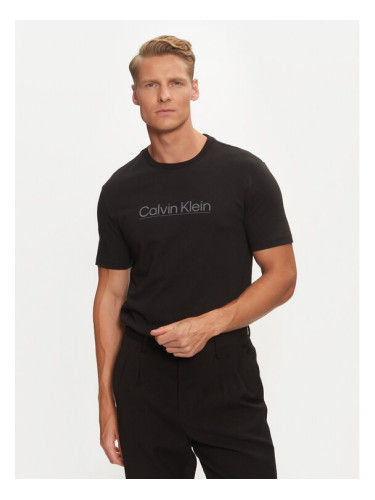 Calvin Klein Тишърт Raised Line Logo K10K113587 Черен Regular Fit