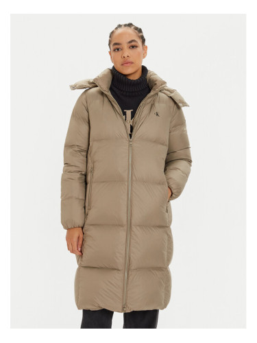 Calvin Klein Jeans Зимно палто J20J224109 Бежов Regular Fit