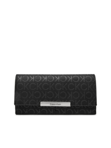 Calvin Klein Голям дамски портфейл K60K612444 Черен