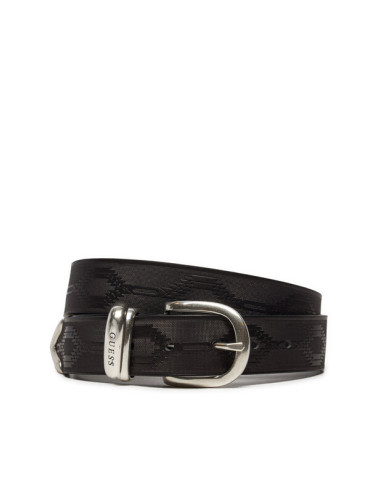 Guess Мъжки колан Designed Folk Belt M4BZ32 L0VH0 Черен