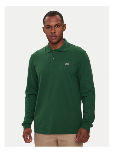 Lacoste Тениска с яка и копчета L1312 Зелен Classic Fit