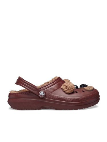 Crocs Чехли Classic Lined Iam Brown Bear Clog Kids T 210019 Кафяв