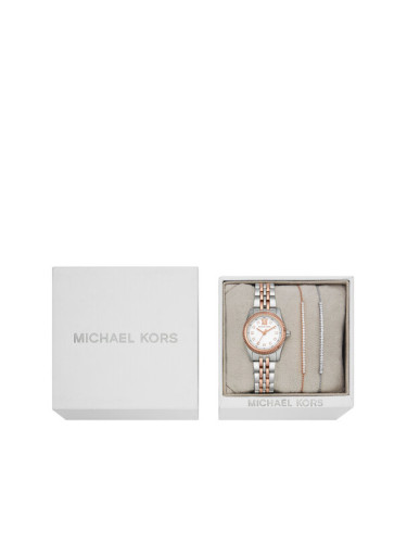 Michael Kors Комплект часовник и гривна Lexington MK4817SET Бял