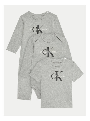 Calvin Klein Jeans Детски комплект IN0IN00212 Сив Regular Fit