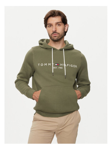 Tommy Hilfiger Суитшърт Logo MW0MW11599 Зелен Regular Fit