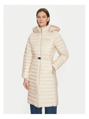 Calvin Klein Зимно палто K20K207732 Бежов Slim Fit