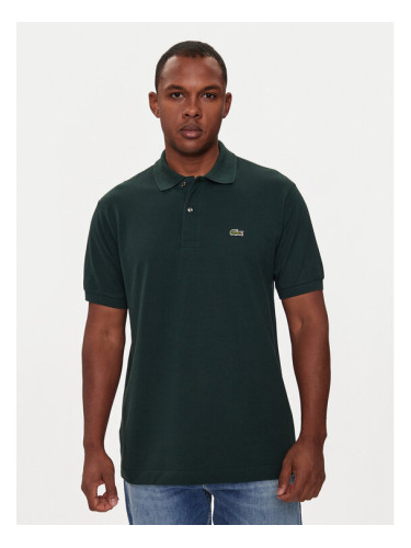 Lacoste Тениска с яка и копчета L1212 Зелен Regular Fit