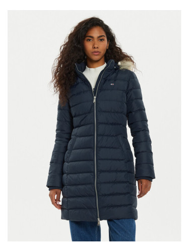 Tommy Jeans Зимно палто Essential DW0DW18864 Тъмносин Slim Fit