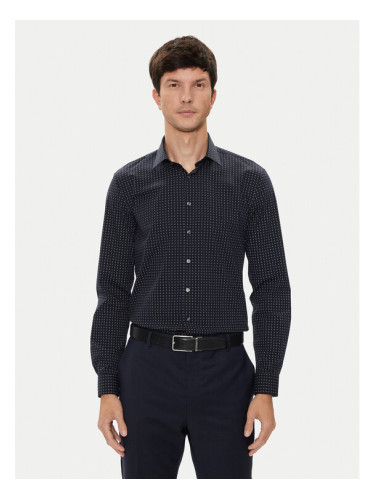 Calvin Klein Риза K10K113163 Тъмносин Slim Fit