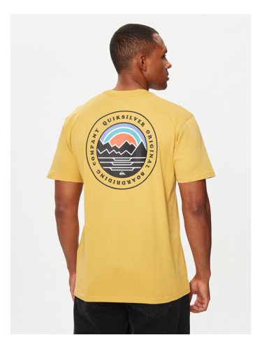 Quiksilver Тишърт Landscapes EQYZT07917 Жълт Regular Fit