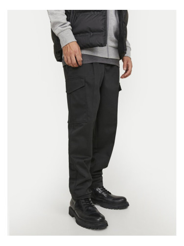 Jack&Jones Текстилни панталони Bill 12247358 Черен Tapered Fit