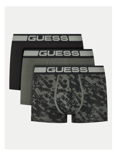 Guess Комплект 3 чифта боксерки U4BG05 K6YW1 Червен