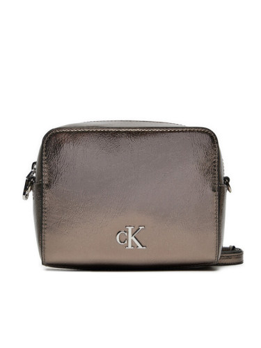 Calvin Klein Jeans Дамска чанта Minimal Monogram Camera Bag Tum K60K612728 Сив