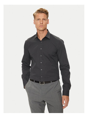 Calvin Klein Риза K10K113536 Черен Slim Fit