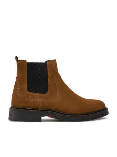 Tommy Hilfiger Боти тип челси Light Hilfiger Suede Chelsea FM0FM05104 Кафяв