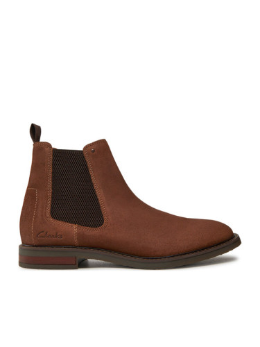 Clarks Боти тип челси Jaxen Easy 26179436 Кафяв