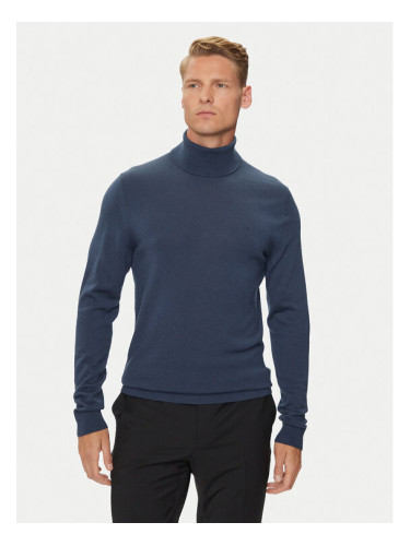 Calvin Klein Поло Superior K10K110420 Тъмносин Slim Fit