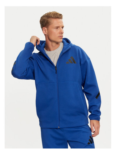 adidas Суитшърт Z.N.E. JF6388 Син Regular Fit