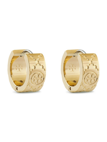 Tory Burch Обици T Monogram Small Hoop Earring 159310 Златист