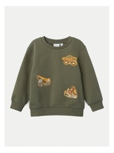 NAME IT Суитшърт 13233682 Зелен Regular Fit