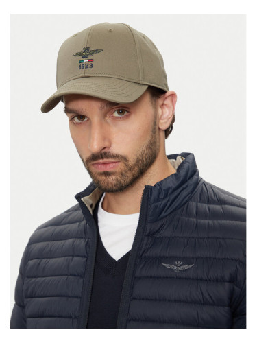 Aeronautica Militare Шапка с козирка Cappellino 242HA1179CT2848 Каки