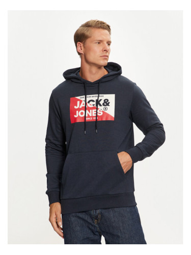 Jack&Jones Суитшърт Nolan 12256849 Тъмносин Standard Fit